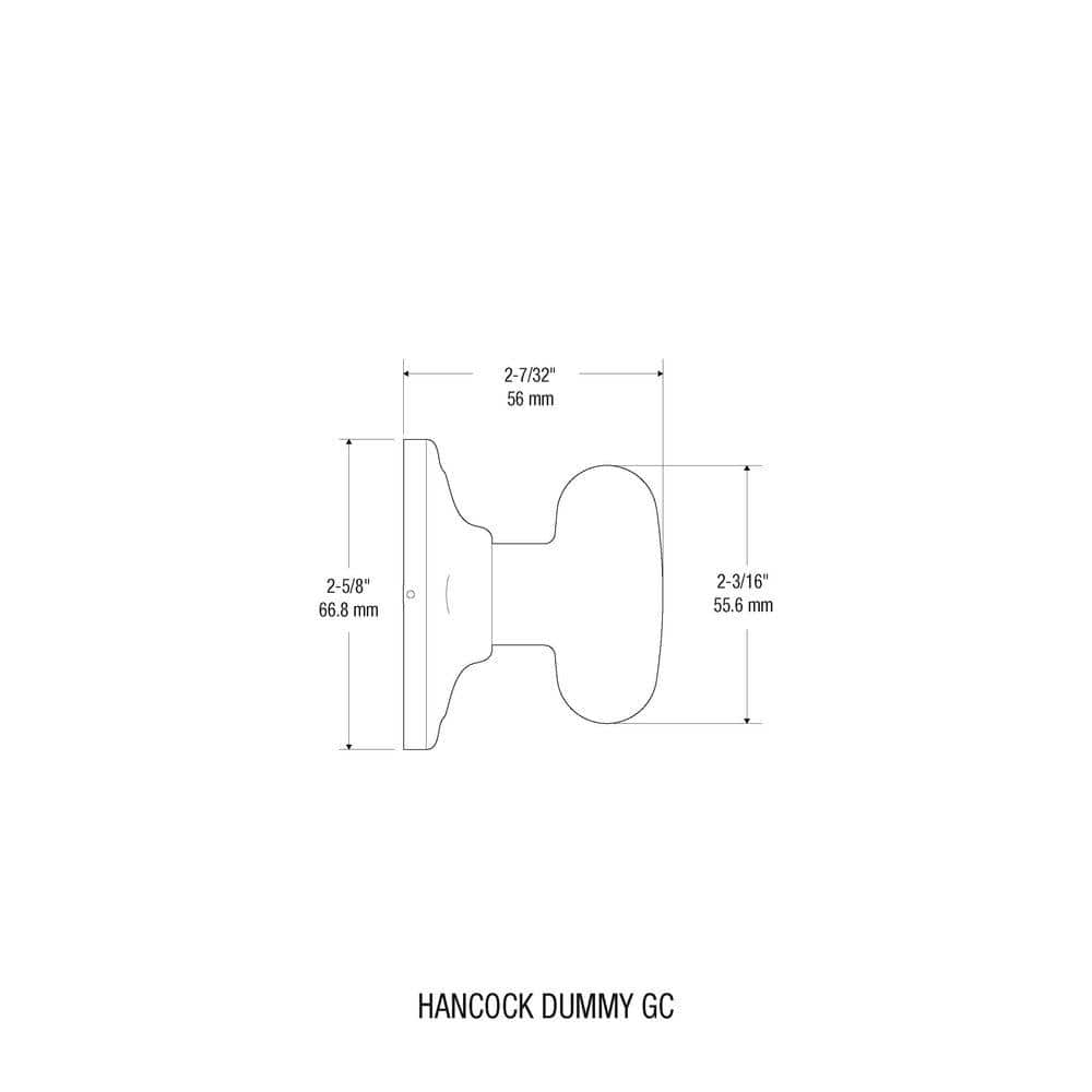Kwikset Hancock Satin Nickel Half-Dummy Door Knob Featuring Microban Antimicrobial Technology (2)