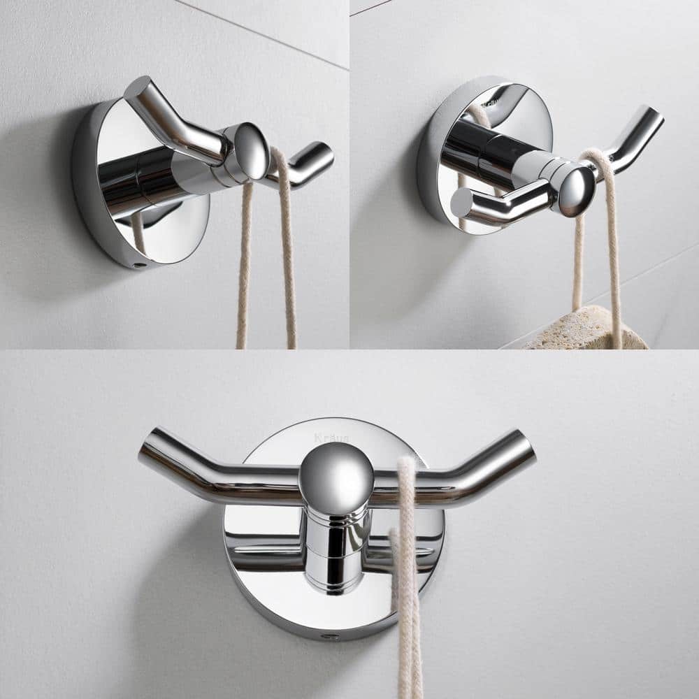 KRAUS Elie Bathroom Robe and Towel Double Hook (3)