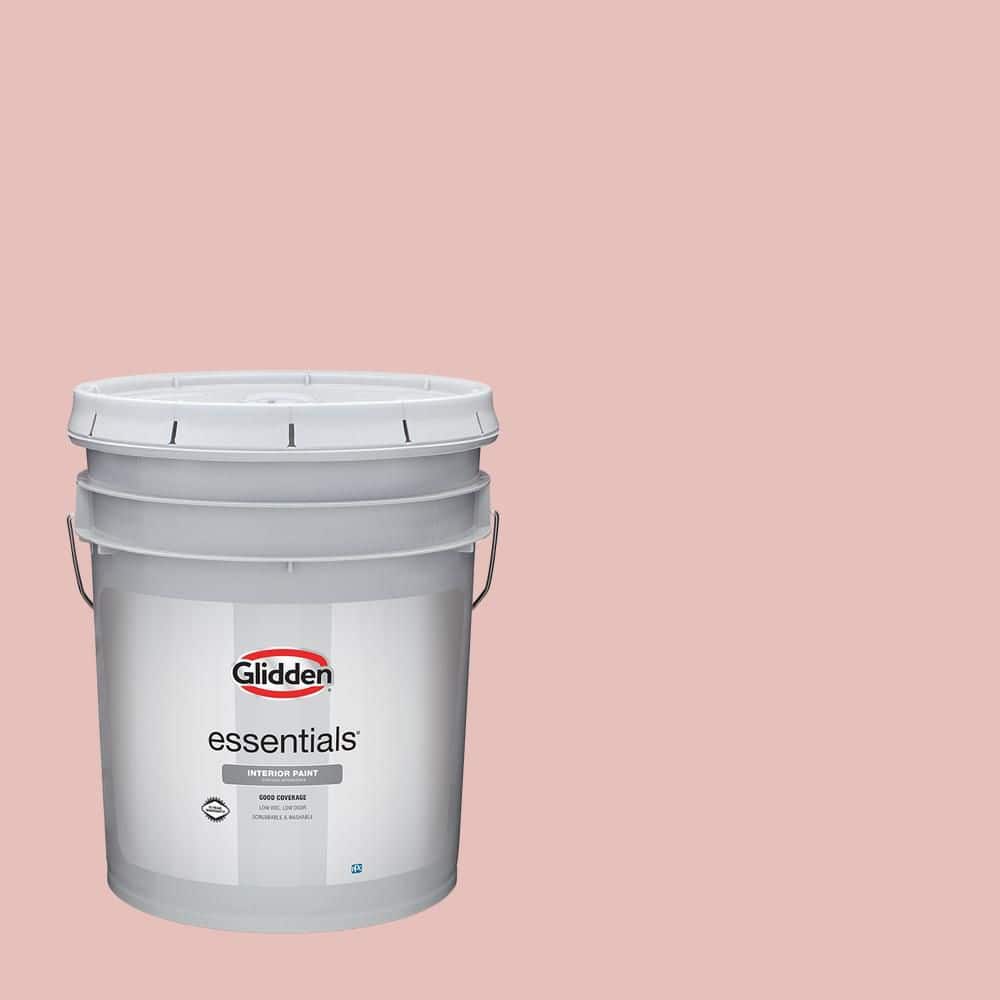 Glidden Essentials 5 gal. PPG1057-3 Rose Petal Eggshell Interior Paint