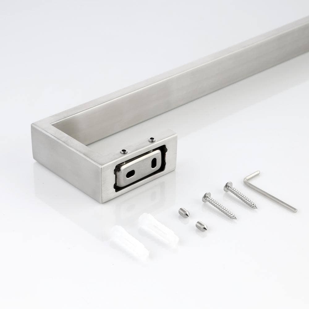 Tahanbath 4-Piece Bath Hardware Set with Hand Towel Holder in Brushed Nickel (3)