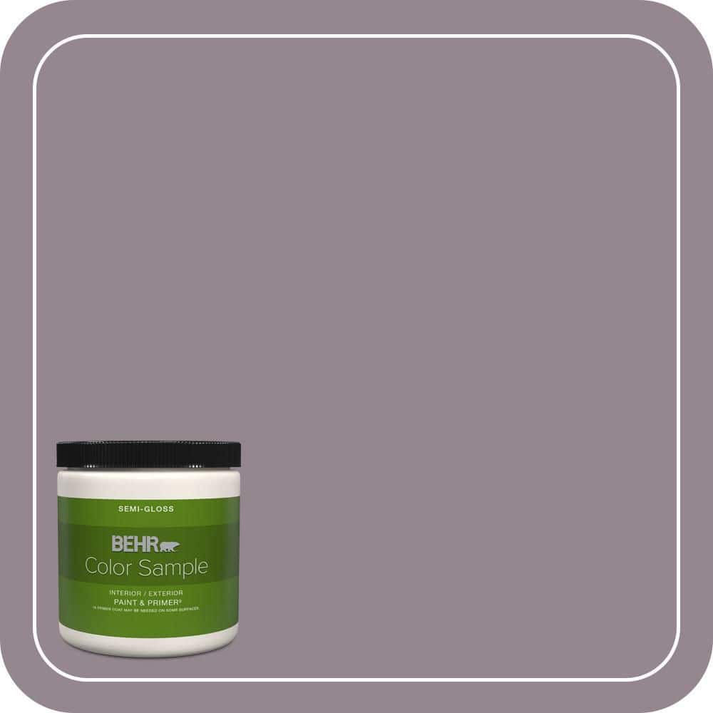 BEHR PREMIUM PLUS 8 oz. #MQ1-32 Cinema Screen Semi-Gloss Interior/Exterior Paint & Primer Color Sample