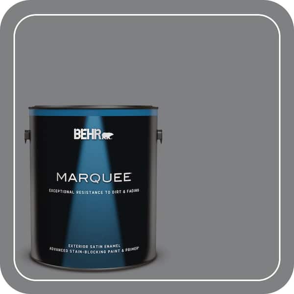 BEHR MARQUEE 1 gal. #T12-10 Game Over Satin Enamel Exterior Paint & Primer (2)