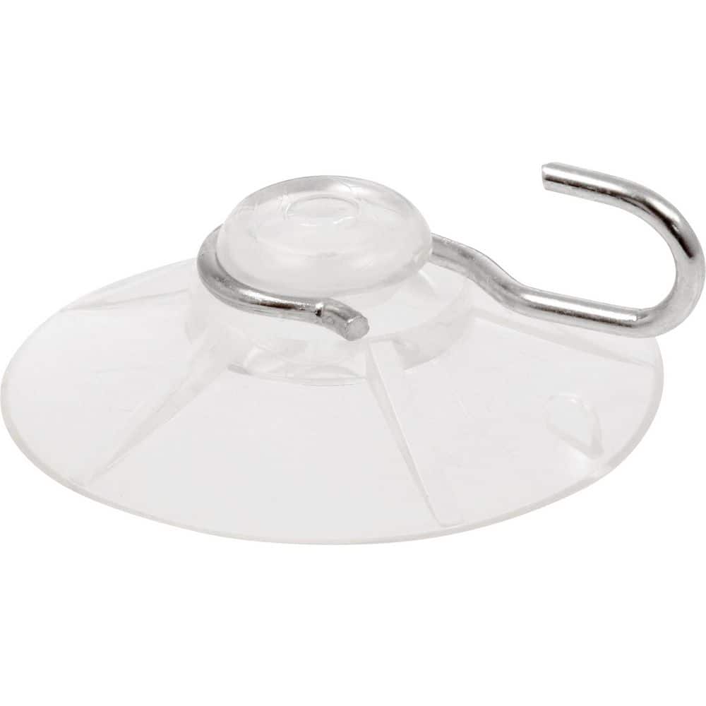 5 lb. Clear-Plastic Suction-Cup Hooks (3-Pack) (2)