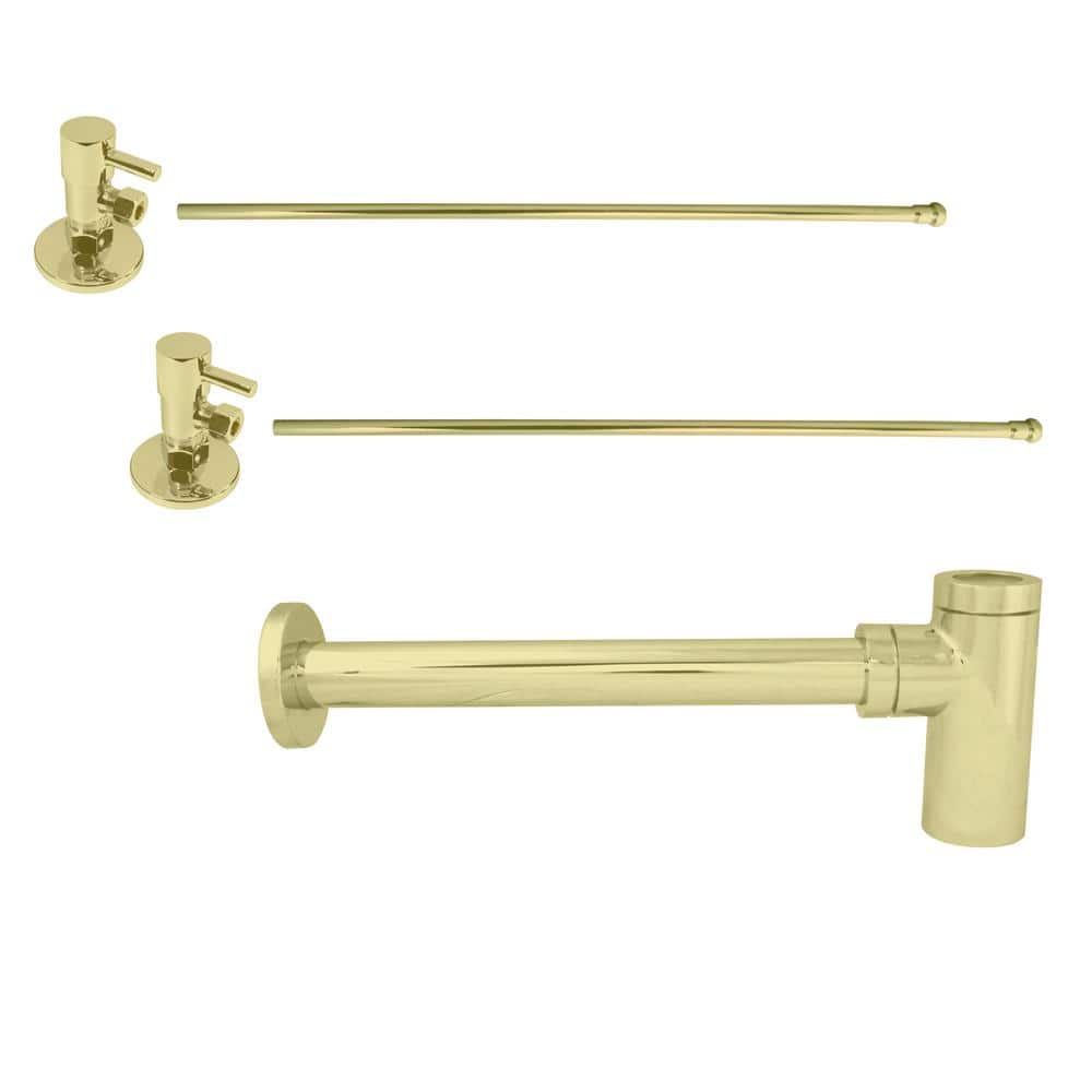 Westbrass 1-1/4 in. 1-1/4 in. Brass Round Trap Lavatory Supply Kit (1)