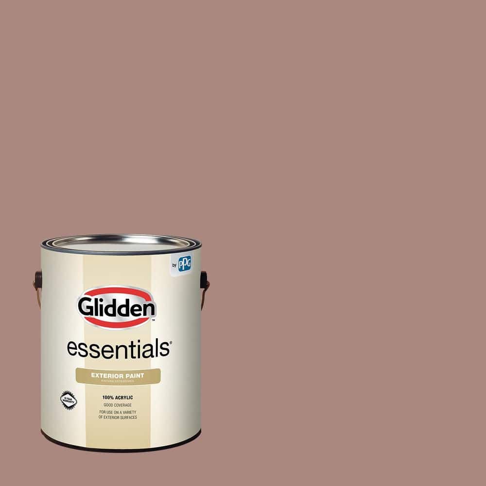 Glidden Essentials 1 gal. PPG1060-5 Bedford Brown Flat Exterior Paint