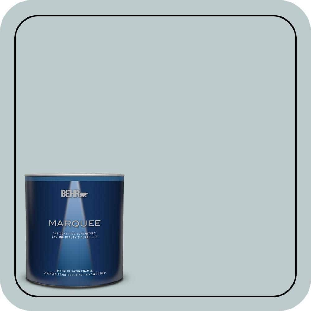 BEHR MARQUEE 1 qt. #N440-2 Urban Raincoat Satin Enamel Interior Paint & Primer