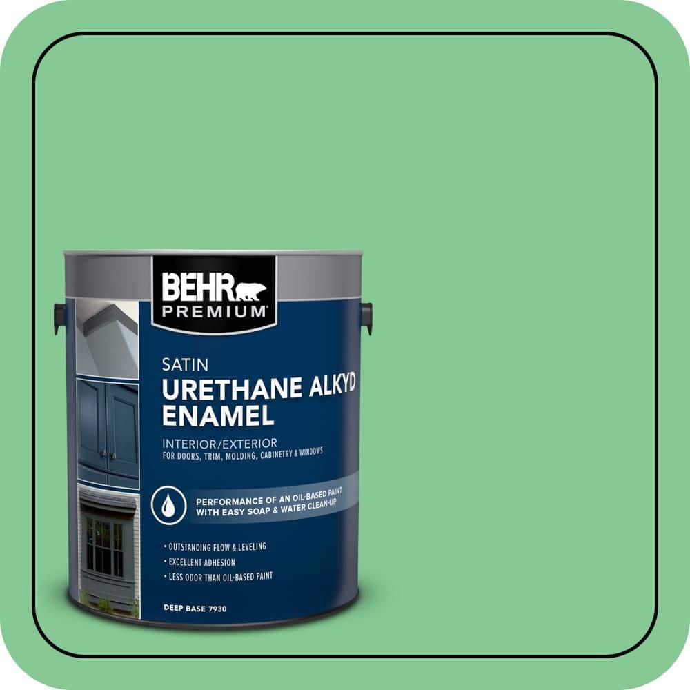 BEHR PREMIUM 1 gal. #P400-4 Good Luck Urethane Alkyd Satin Enamel Interior/Exterior Paint