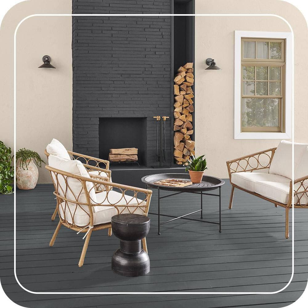 BEHR PREMIUM 1 gal. #MQ5-28 Dawn Gray Solid Color Waterproofing Exterior Wood Stain and Sealer (4)