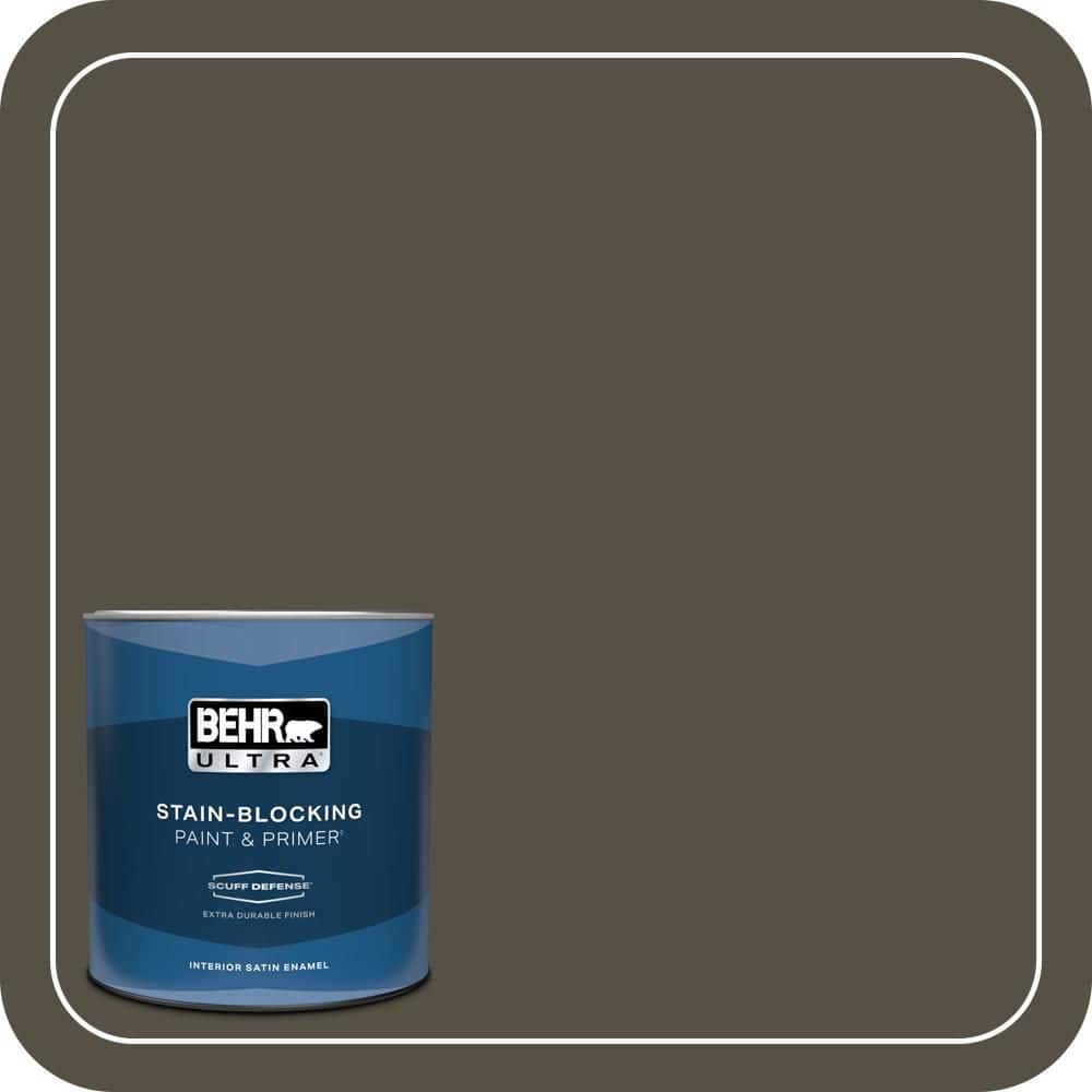 BEHR ULTRA 1 qt. #S-H-770 Bridgewood Extra Durable Satin Enamel Interior Paint & Primer