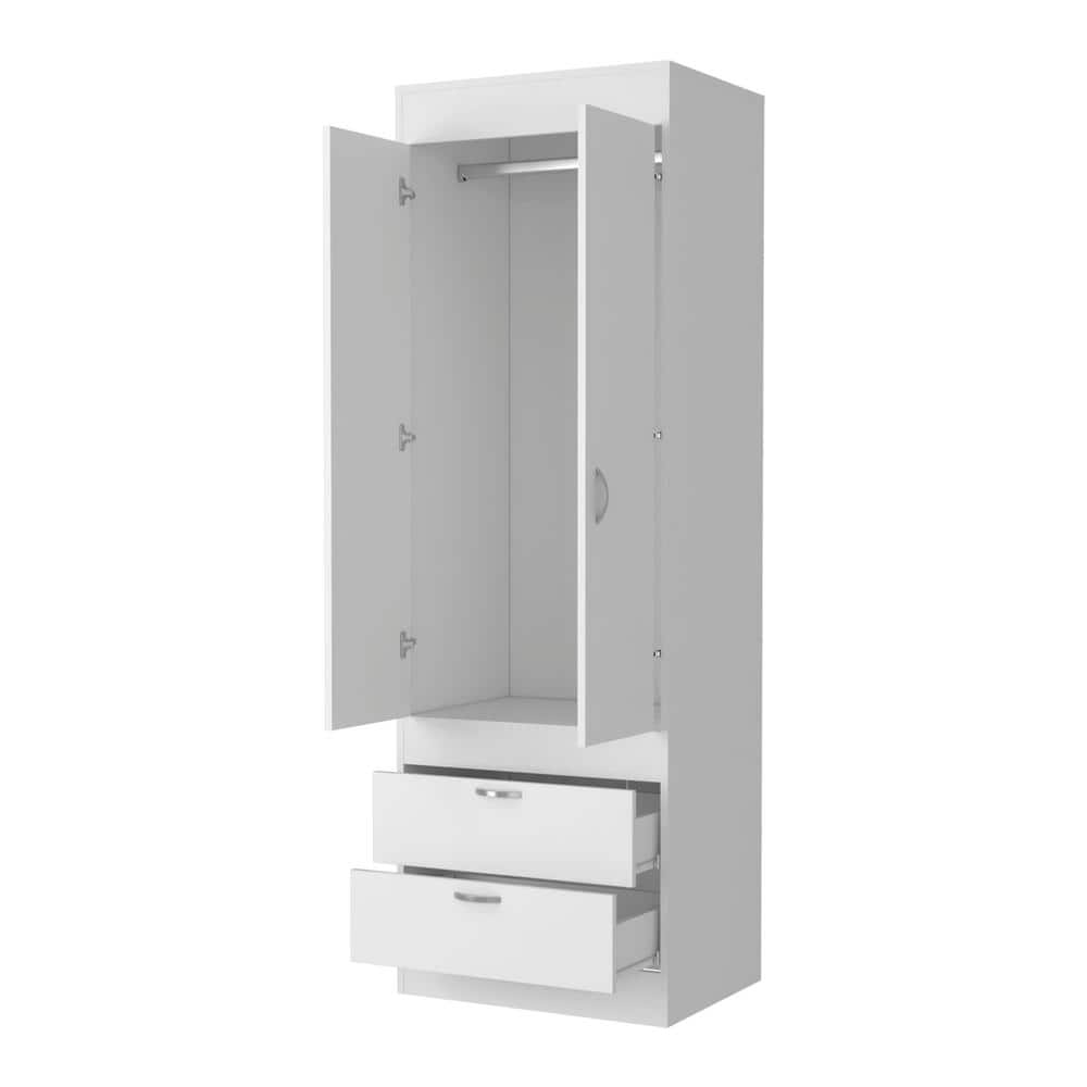 Lycvki 23.3 in. W 18.9 in. D 70.4 in. H Linen Cabinet with with Two Doors, 2-Drawers (3)