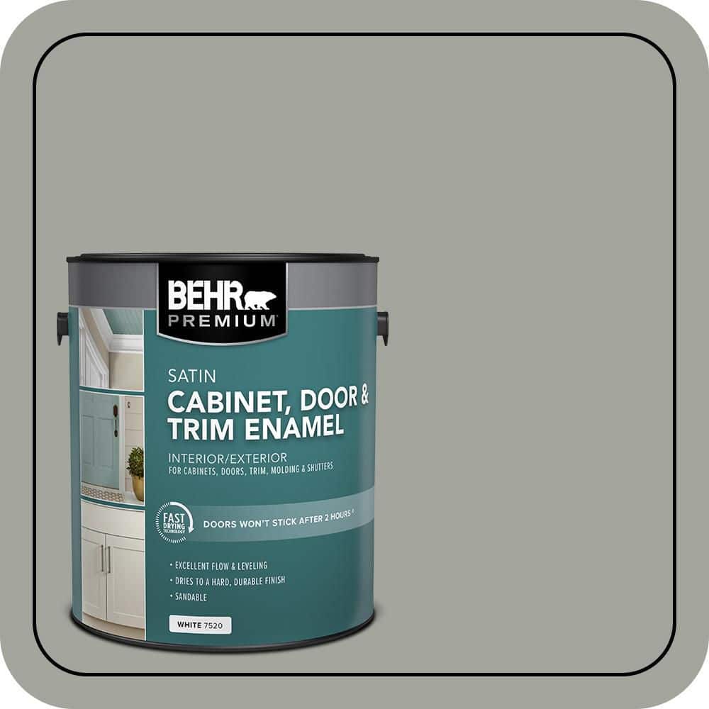 BEHR PREMIUM 1 gal. #N380-4 Strong Winds Satin Enamel Interior/Exterior Cabinet, Door & Trim Paint