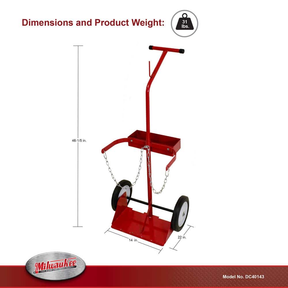 Milwaukee 200 lb. Capacity KD Cylinder Truck (3)