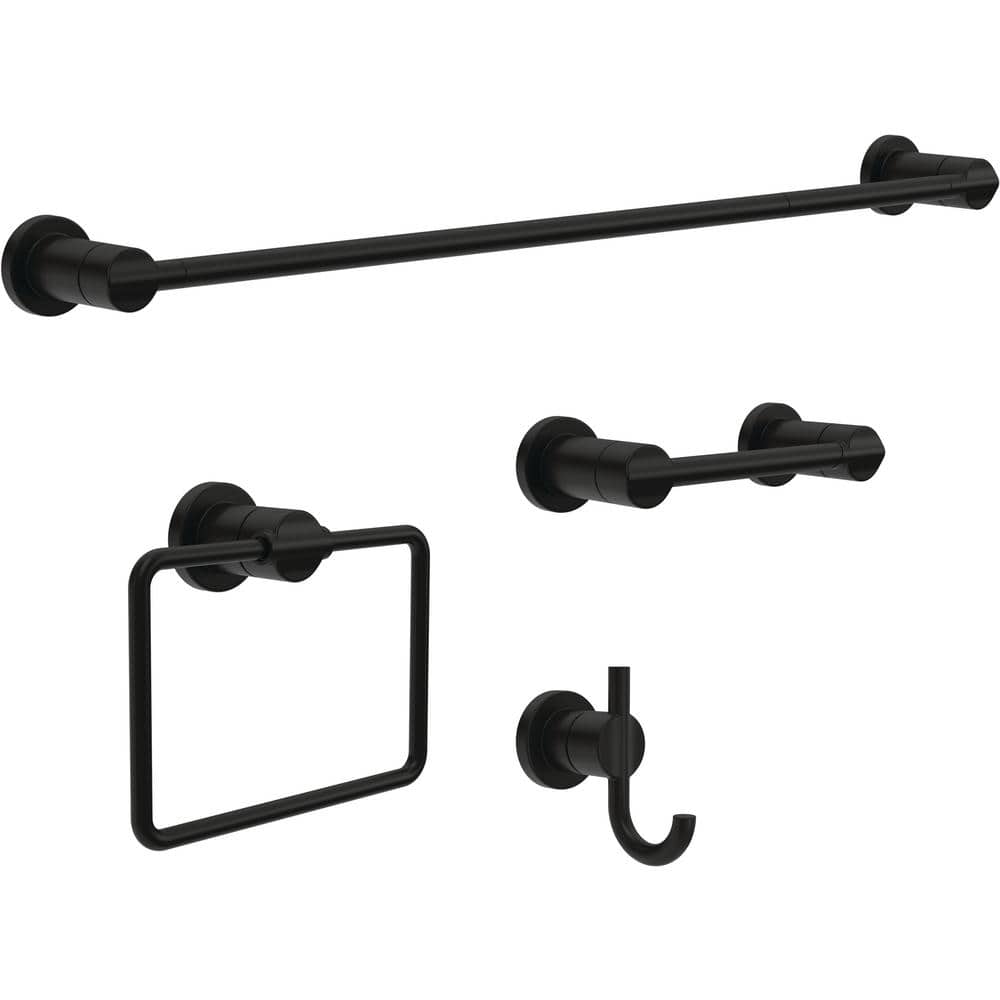 Delta Nicoli Double Towel Hook Bath Hardware Accessory in Matte Black (3)