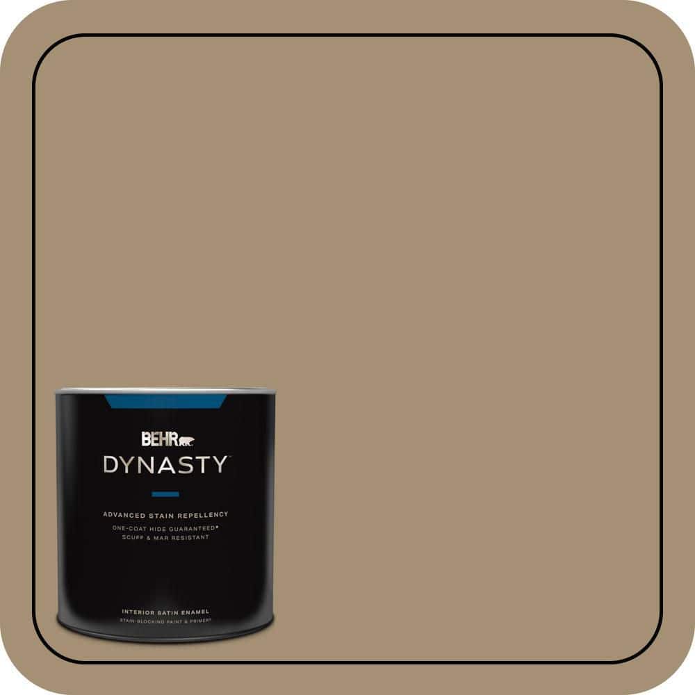 BEHR DYNASTY 1 qt. #N300-5 Hidden Treasure One-Coat Hide Satin Enamel Stain-Blocking Interior Paint and Primer