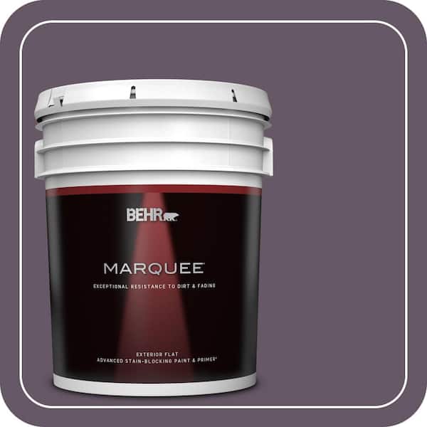 BEHR MARQUEE 5 gal. #PPU17-05 Preservation Plum Flat Exterior Paint & Primer (2)