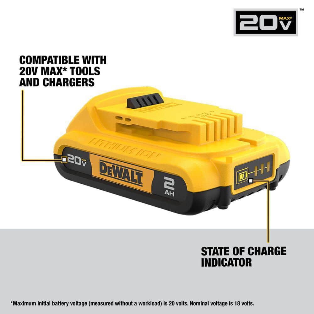 DEWALT 20V MAX Lithium-Ion Battery Pack 4-Pack with (2) 2.0 Ah Batteries and (2) 5.0 Ah Batteries (3)