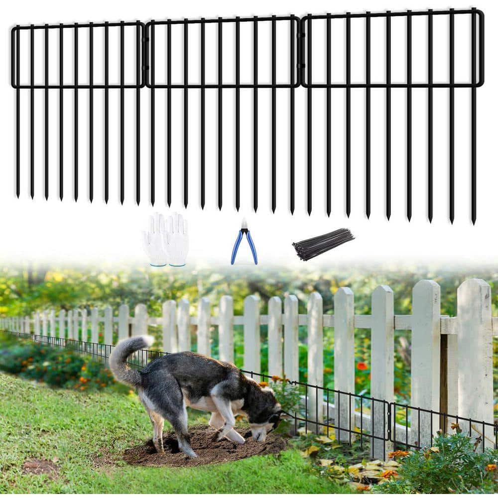 KIWDZFU Animal Barrier Fence No Dig Rabbit Fence 32ft x 13in Dog Digging Defense Rustproof Metal Border for Outdoor Landscaping (2)