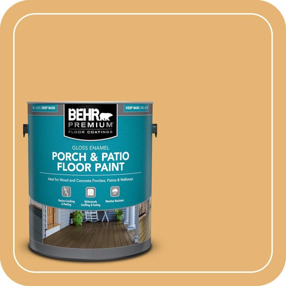 BEHR PREMIUM 1 gal. #PPU6-04 Pyramid Gold Gloss Enamel Interior/Exterior Porch and Patio Floor Paint