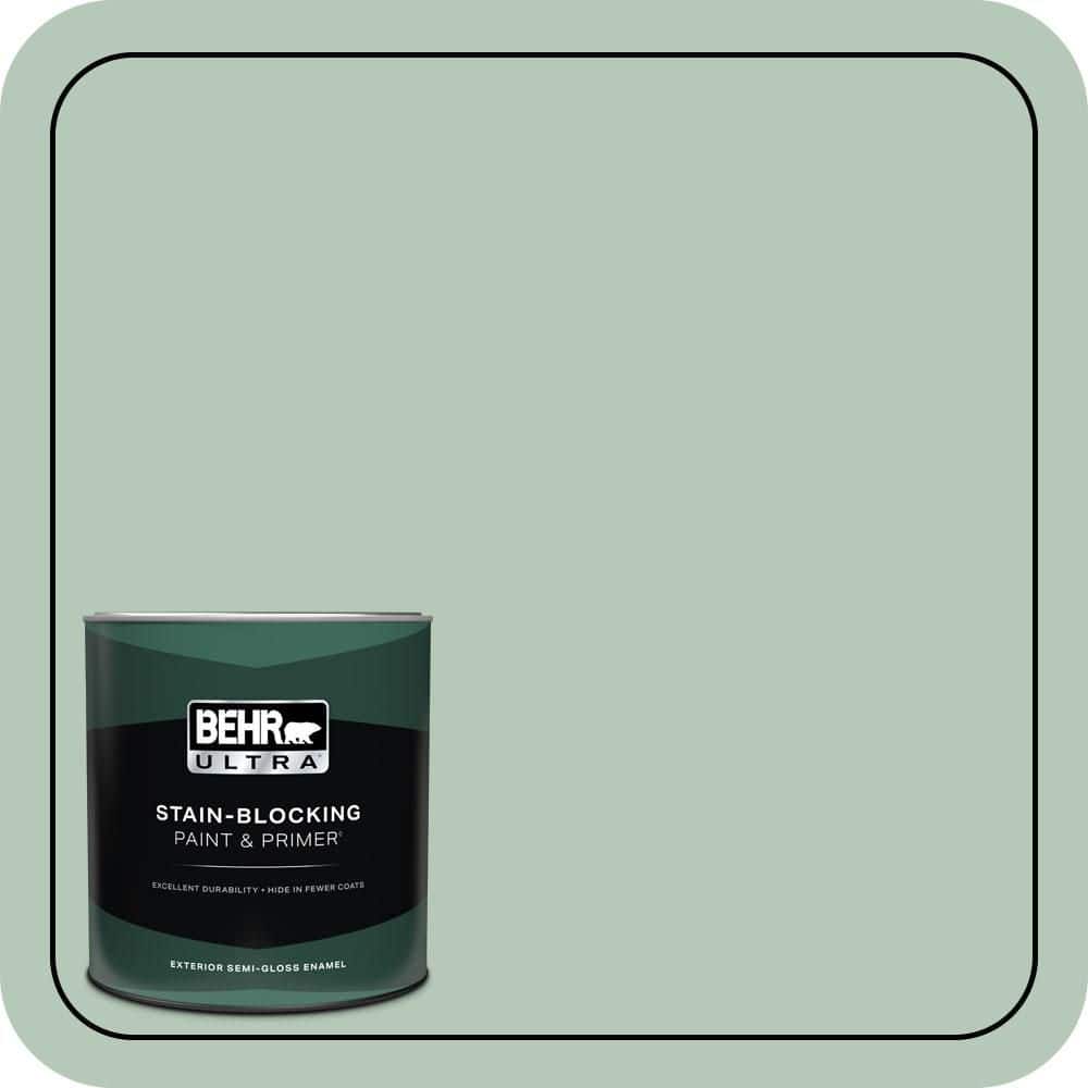 BEHR ULTRA 1 qt. #S410-3 Ponds Edge Semi-Gloss Enamel Exterior Paint & Primer