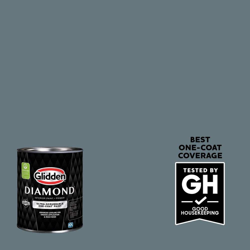 Glidden Diamond 1 qt. PPG1037-5 Night Rendezvous Semi-Gloss Interior Paint with Primer