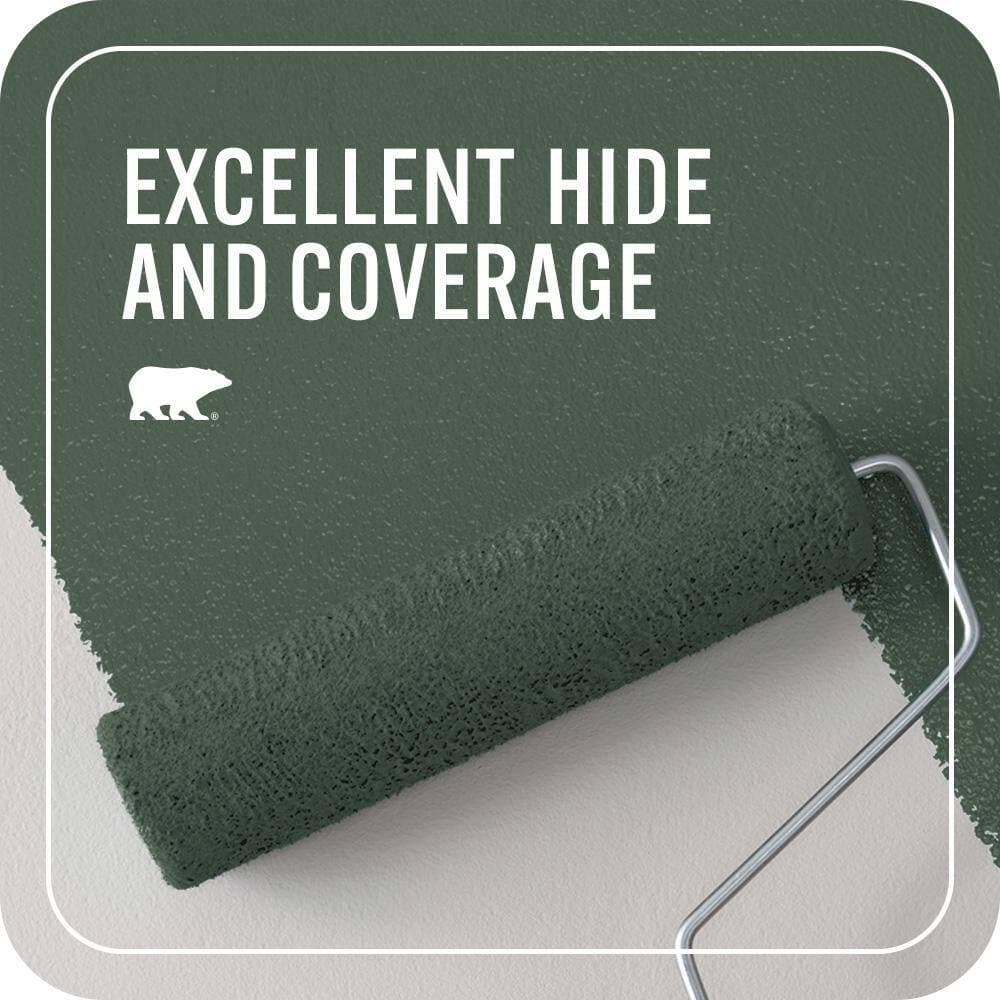 BEHR PREMIUM PLUS 1 qt. #N400-7 Vine Leaf Flat EcoMix Plant-Based Interior Paint & Primer (2)