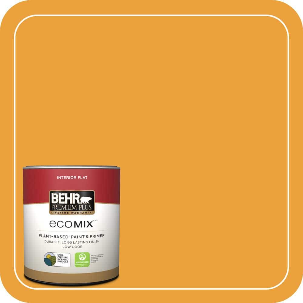 BEHR PREMIUM PLUS 1 qt. Home Decorators #HDC-FL14-5 Gilded Leaves Flat EcoMix Plant-Based Interior Paint & Primer (1)