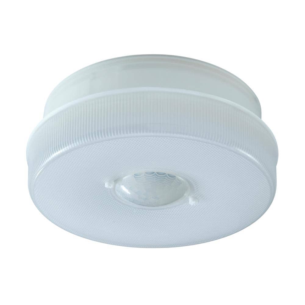 Defiant 360-Degree White Motion Activated Battery Powered Indoor/Outdoor 1-Head Dusk to Dawn LED Ceiling Light 1150 Lumen (2)