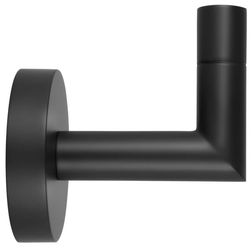 Design House Graz Park Robe Hook J-Hook Robe/Towel Hook Bathroom in Matte Black (2)