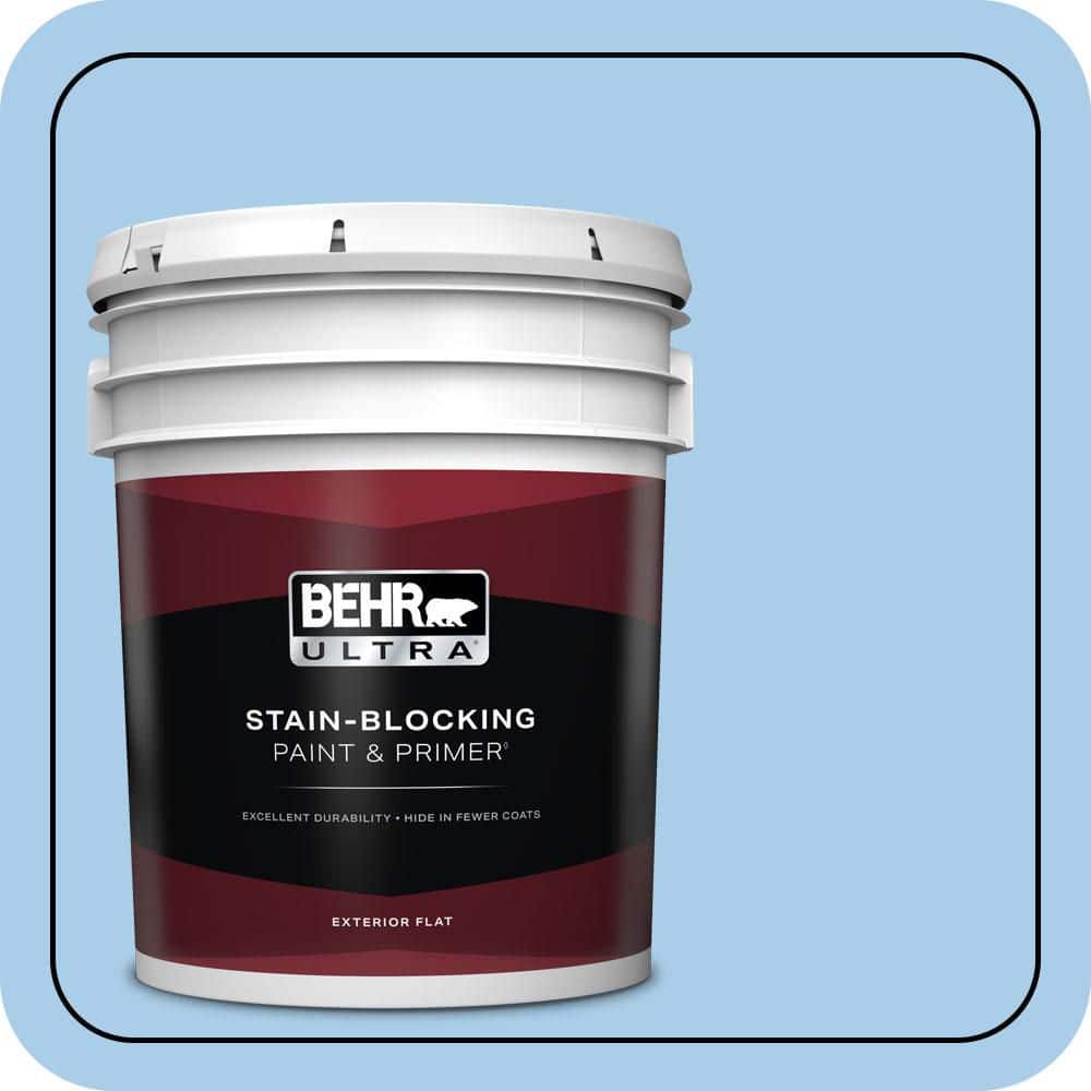 BEHR ULTRA 5 gal. #P520-2 French Porcelain Flat Exterior Paint & Primer