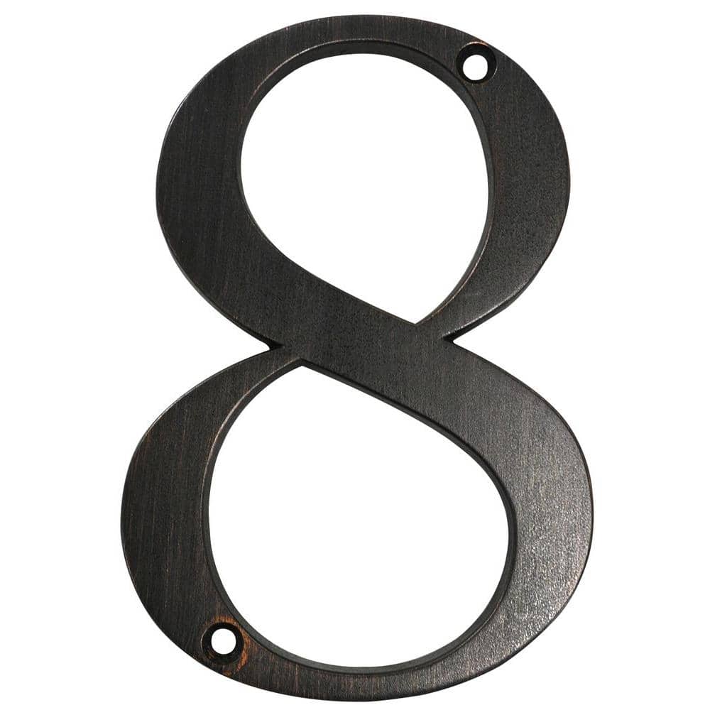 The Hillman Group 4 in. Distinctions Flush Mount Bronze Number 8