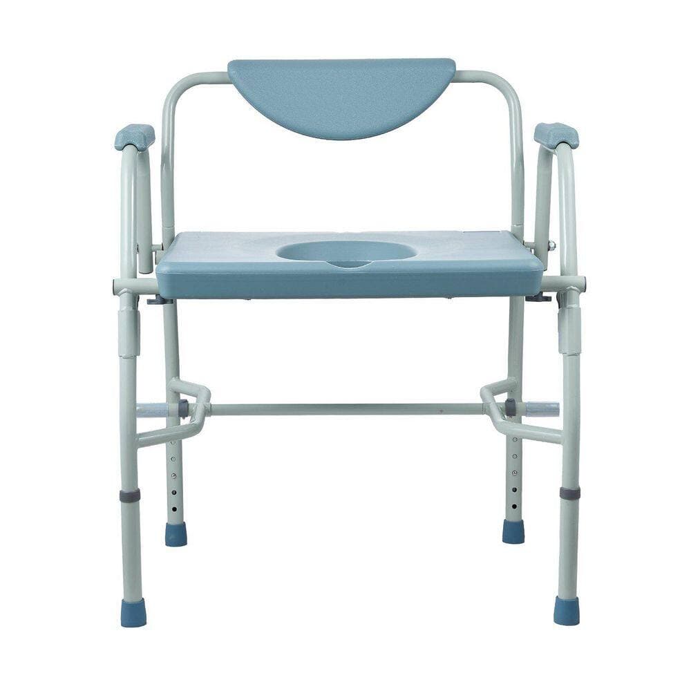Adrinfly 7L Non-Electric Waterless Toilet Commode Chair, with Drop-Down Arms and Detachable Backrest, 5-Level Adjustable Height (2)