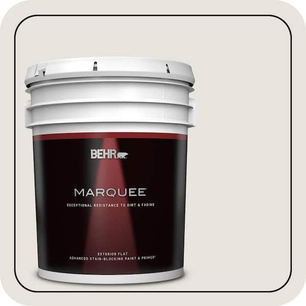 BEHR MARQUEE 5 gal. #PPU24-13 White Pepper Flat Exterior Paint & Primer (2)
