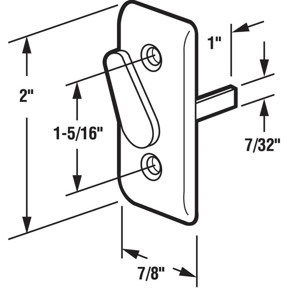 Prime-Line Steel Pin Diecast Lever Sliding Door Latch Lever and Plate, Hollyview (2)