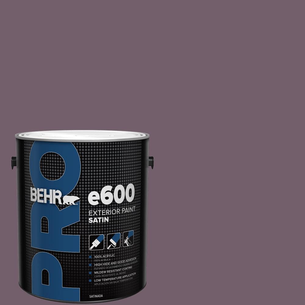 BEHR PRO 1 gal. #MQ1-38 Smoked Mulberry Satin Exterior Paint