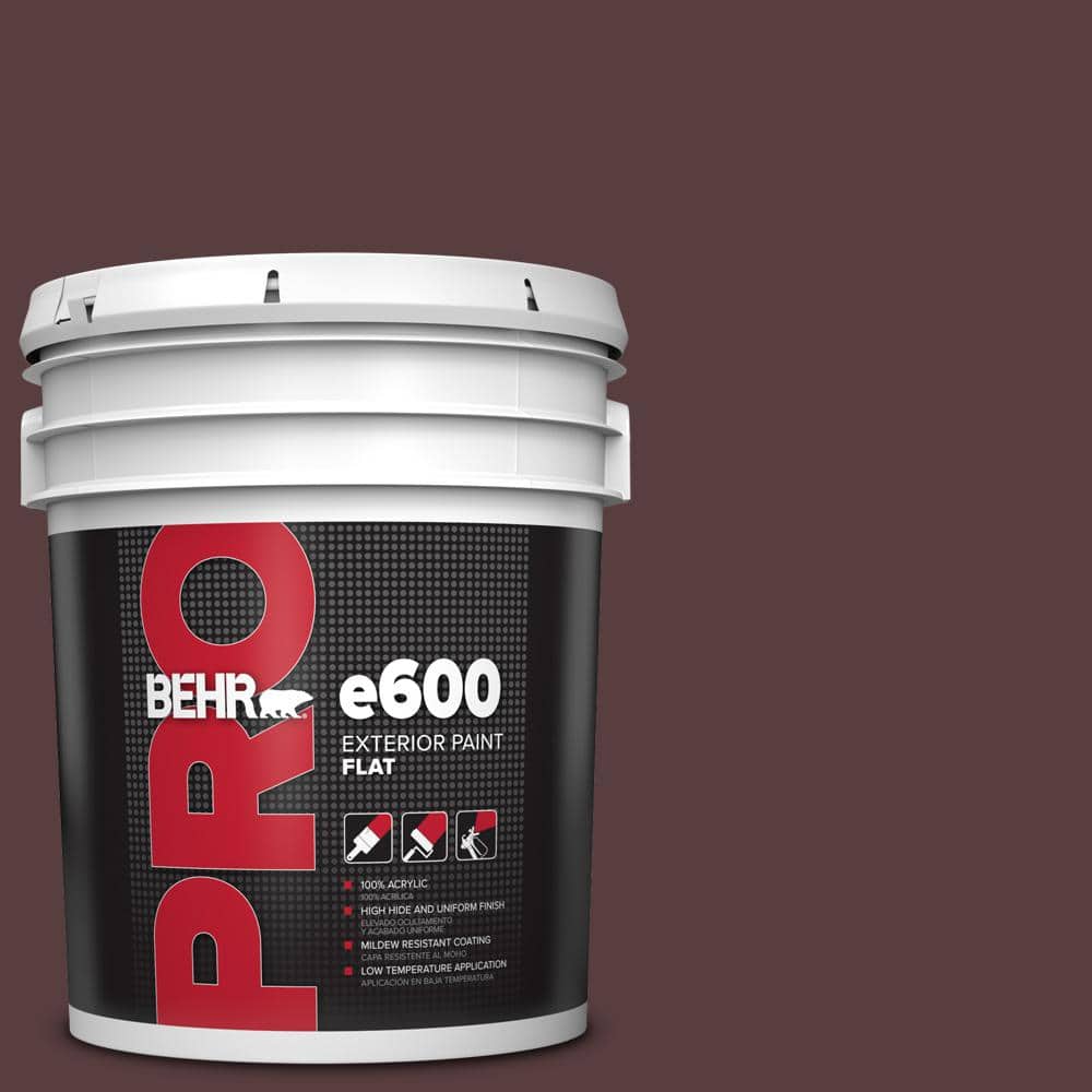 BEHR PRO 5 gal. #PPU1-02 Divine Wine Flat Exterior Paint