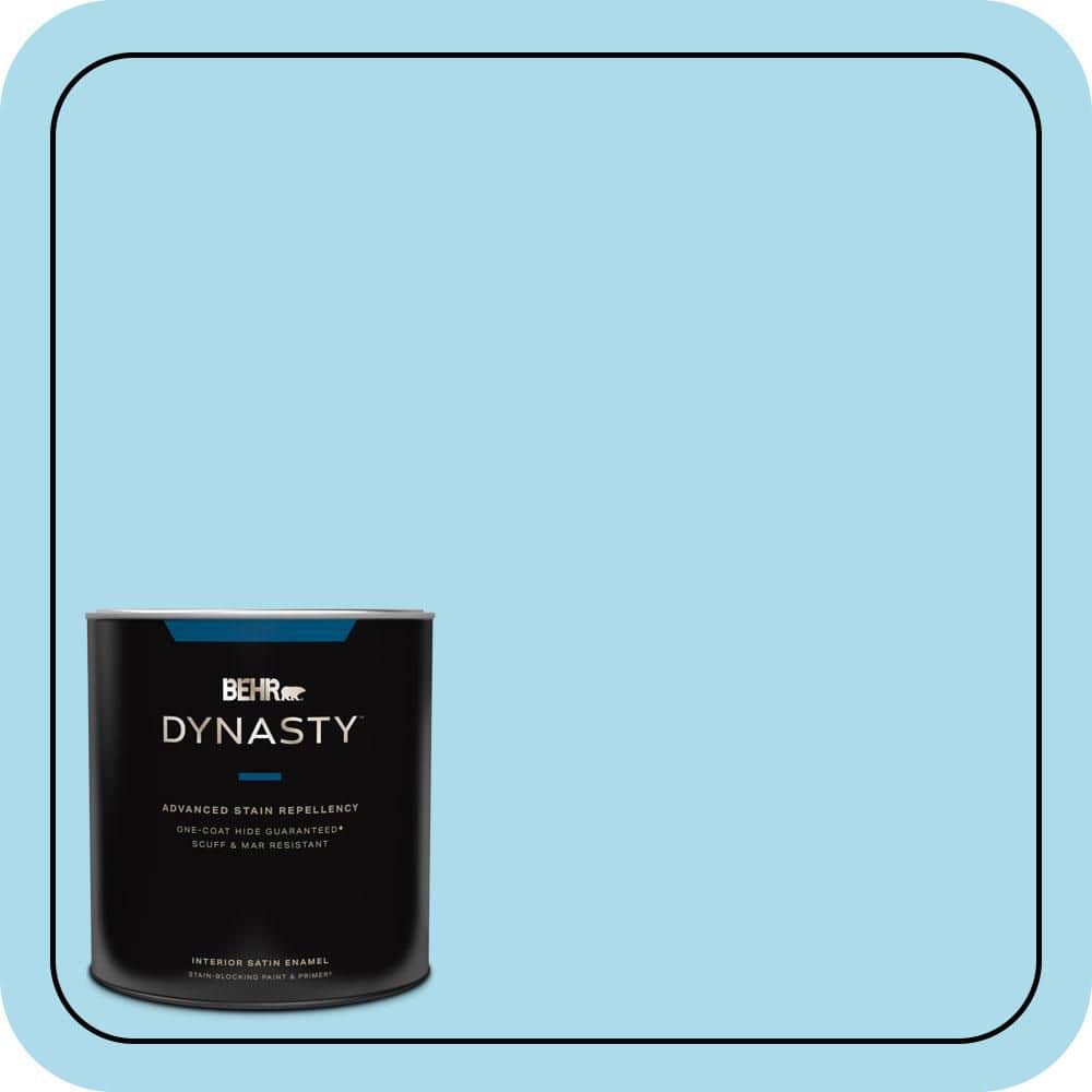 BEHR DYNASTY 1 qt. #530A-3 Frosty Glade Satin Enamel Interior Stain-Blocking Paint & Primer