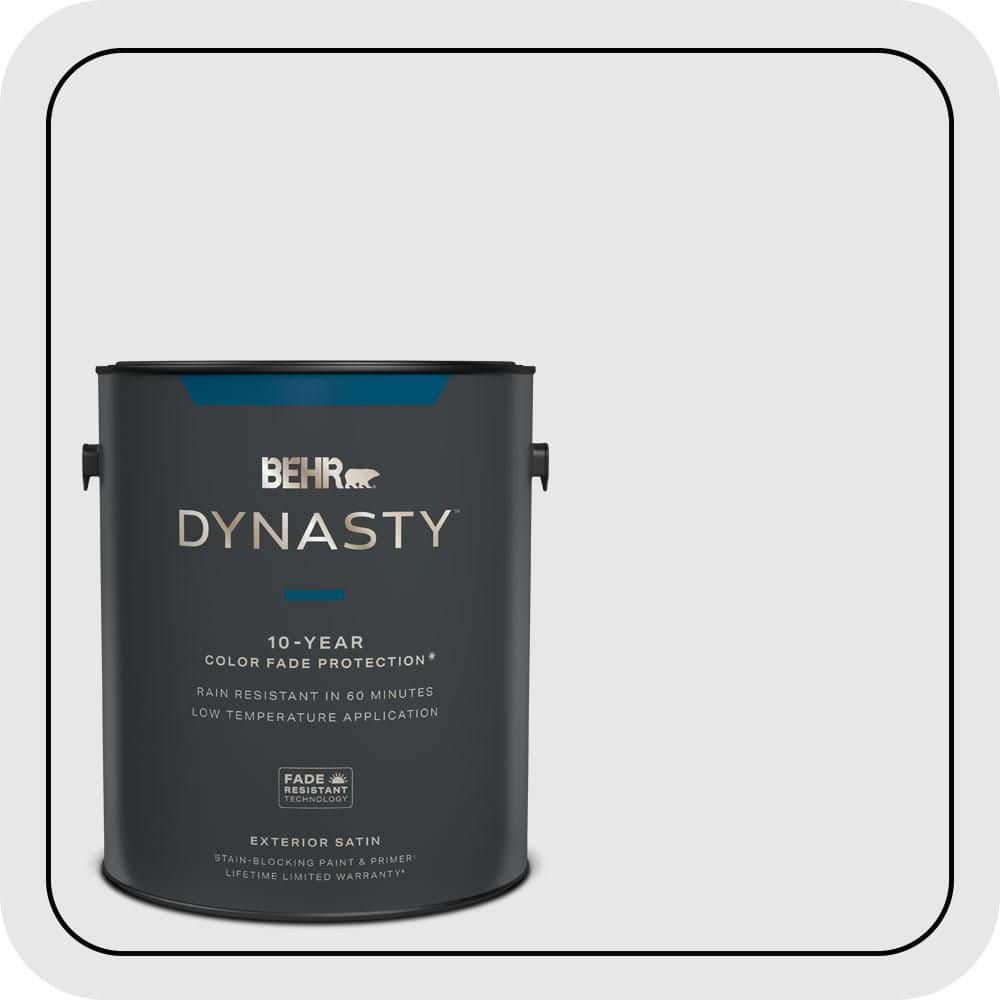 BEHR DYNASTY 1 gal. #PR-W09 Nimbus Cloud Satin Enamel Exterior Stain-Blocking Paint & Primer