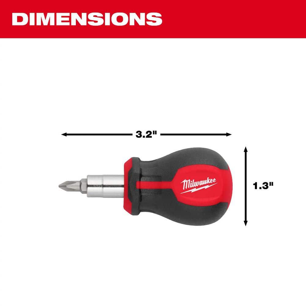 Milwaukee 6-in-1 Stubby Multi-Bit Screwdriver (4)