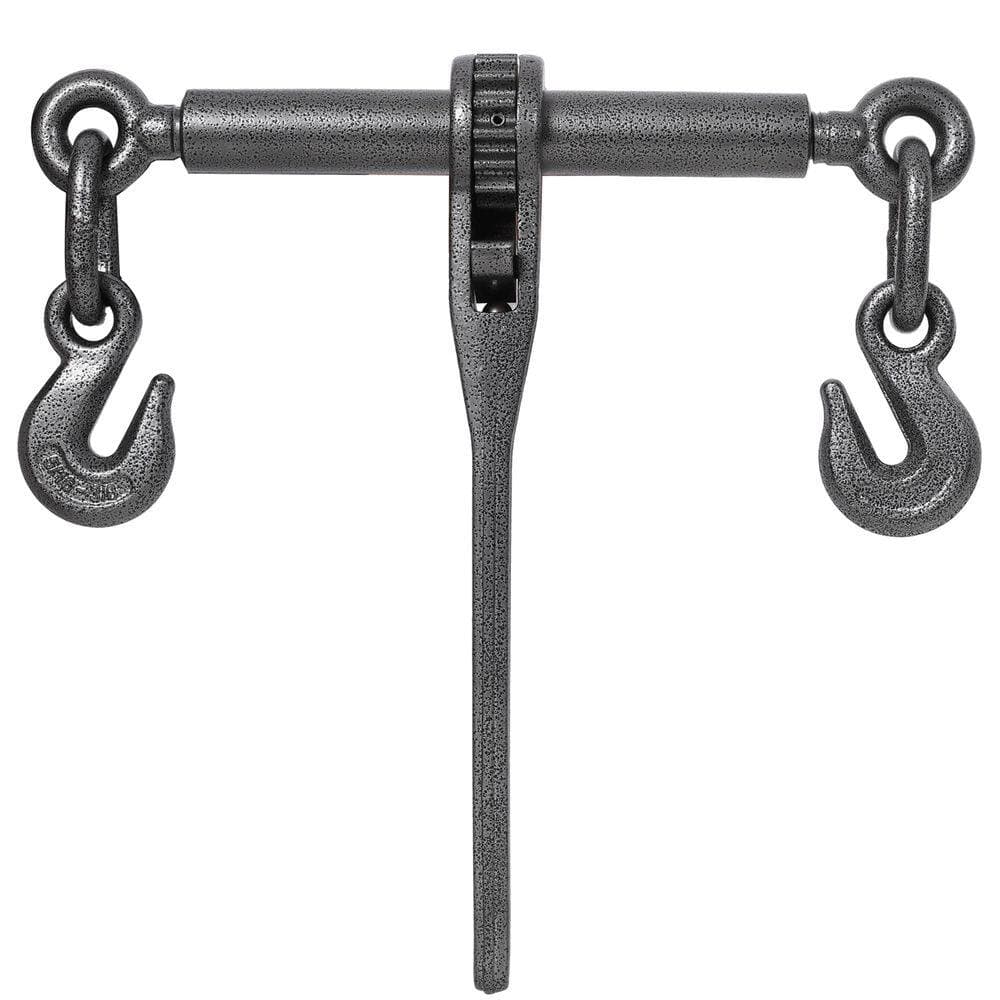Amucolo Black Heavy Duty 5/16 in. - 3/8 in. Ratchet Binders, 9200 lbs. Working Load Breaking, G70 Hook Adjustable Length, 4-Pack (3)