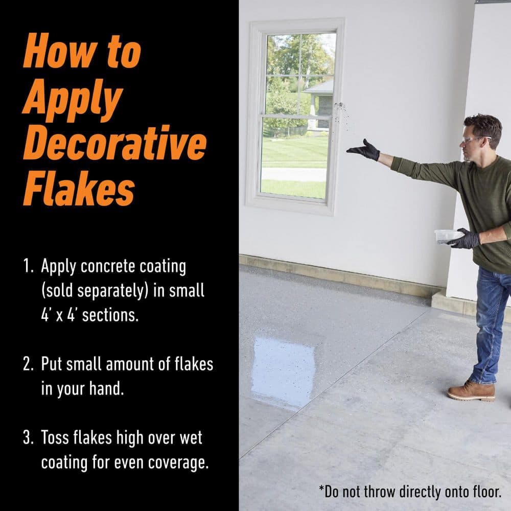 Gorilla 1 lb. Gray/High Gloss Premium Interior Concrete Decorative Flakes (6-Pack) (3)