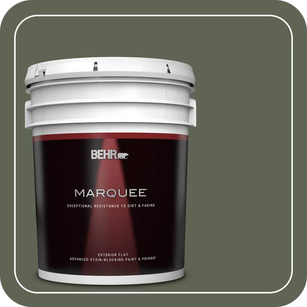 BEHR MARQUEE 5 gal. #N390-7 Cypress Vine Flat Exterior Paint & Primer (1)
