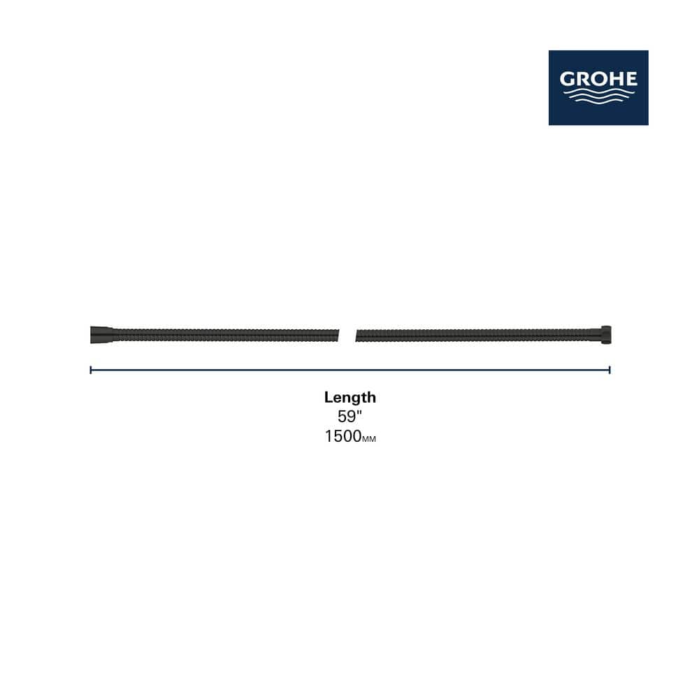 GROHE Universal 59 in. Metal Twist-Free Shower Hose in Starlight Chrome (2)