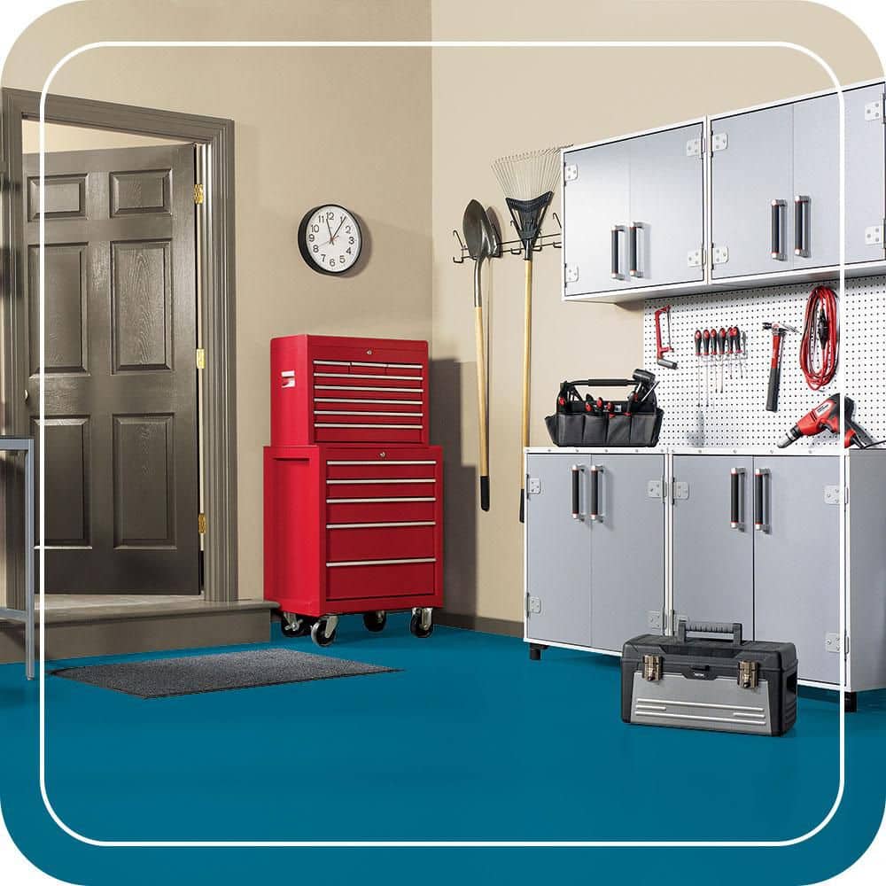 BEHR PREMIUM #P490-7 Self-Priming 1-Part Epoxy Satin Interior/Exterior Concrete and Garage Floor Paint (2)