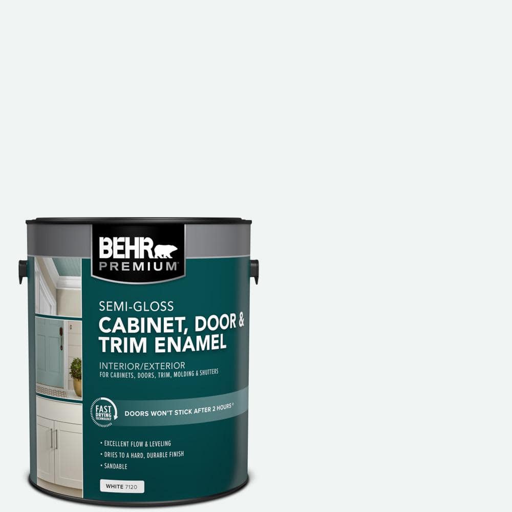 BEHR PREMIUM 1 gal. #BL-W09 Bakery Box Semi-Gloss Enamel Interior/Exterior Cabinet, Door & Trim Paint (1)