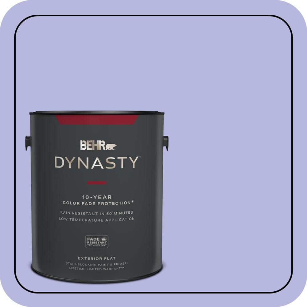 BEHR DYNASTY 1 gal. #P550-3 Lavender Cloud Flat Exterior Stain-Blocking Paint & Primer