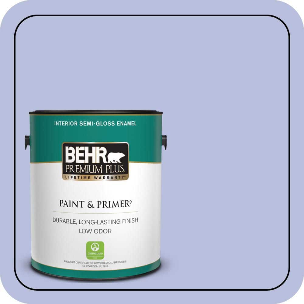 BEHR PREMIUM PLUS 1 gal. #MQ4-31 Stardust Evening Semi-Gloss Enamel Low Odor Interior Paint & Primer (1)