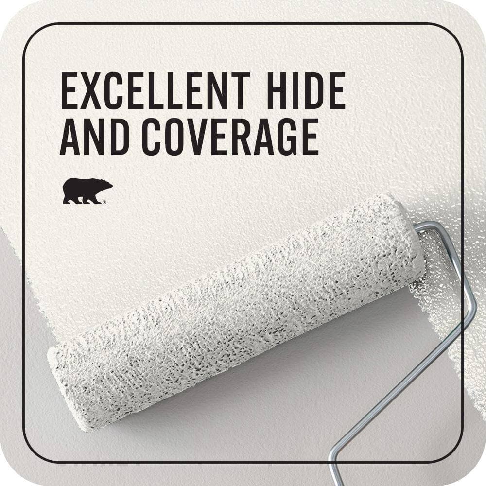 BEHR PREMIUM PLUS Home Decorators #HDC-WR16-01 Snow Day Enamel EcoMix Plant-Based & Primer (2)