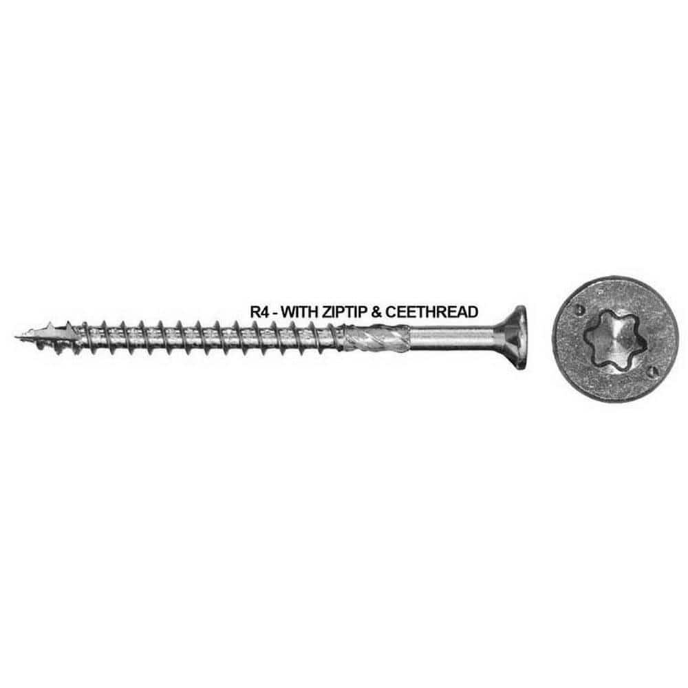 GRK Fasteners #10 x 2-1/2 in. Star Drive Flat Head Stainless Steel Multi-Purpose Wood Screw (80-Pack) (4)