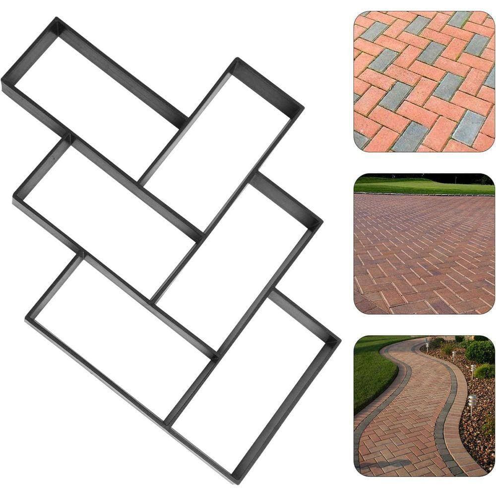 KIWDZFU Reusable Hexagon Concrete Molds Paver Stepping Stone Maker DIY Walkway Pavement Moulds for Garden Patio 49.7 x40.5 x 4cm (3)
