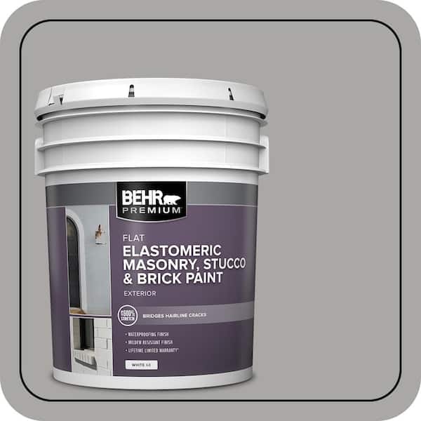 BEHR PREMIUM 5 gal. #PFC-68 Silver Gray Elastomeric Masonry, Stucco and Brick Exterior Paint (2)